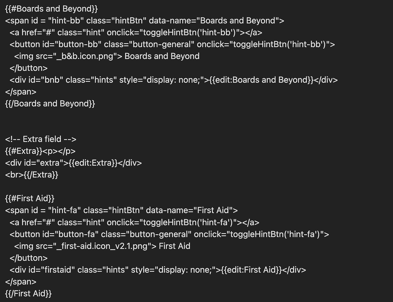 How to make the Extra section on back show up on top evey time? 📖