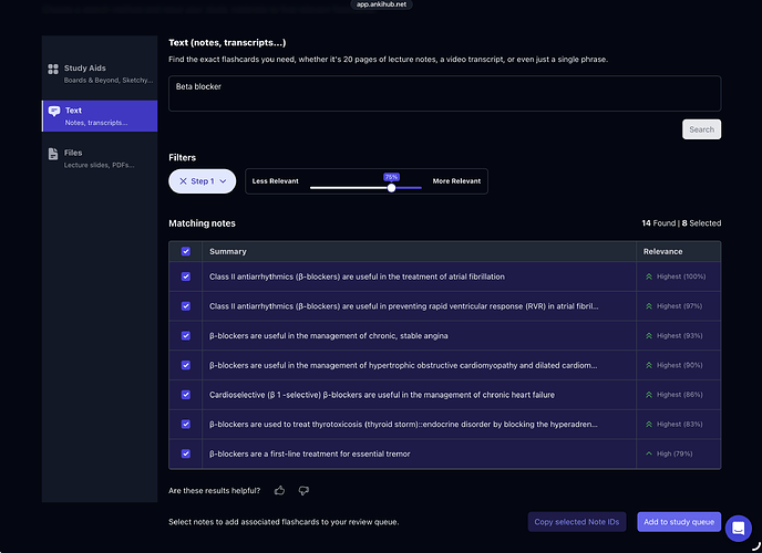 Flashcard Selector