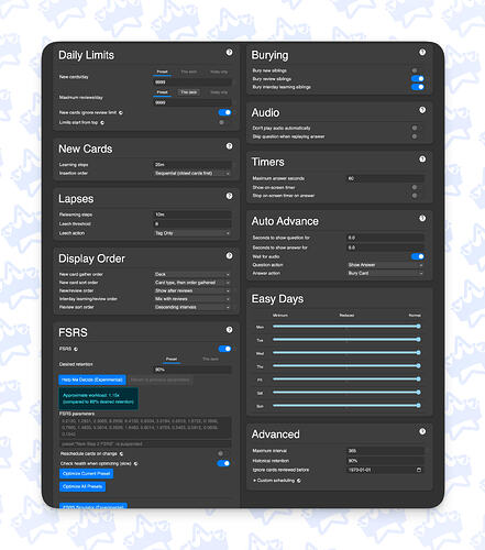 Optimal Anki settings, recommended by the AnKing